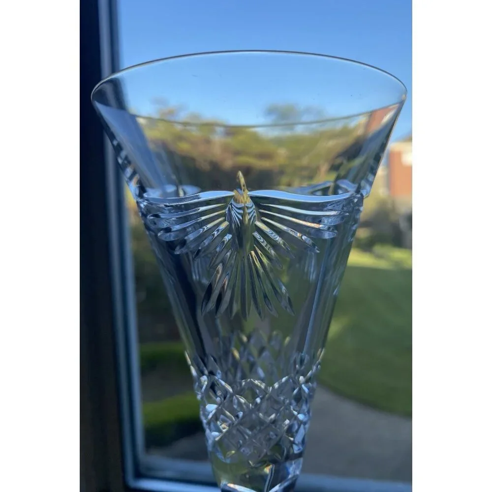 Single Waterford Crystal Millennium PEACE Toasting Flute Champagne Glass Dove